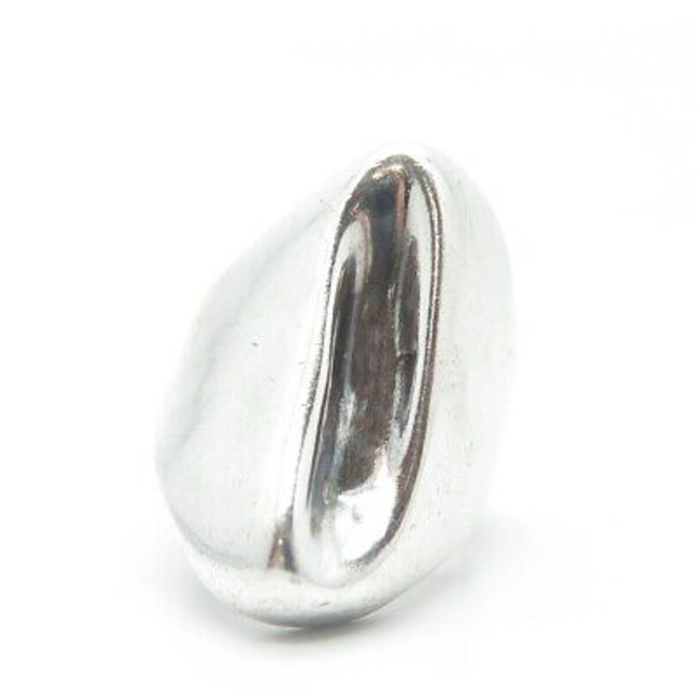 925 Sterling Silver Vintage Mexico Coffee Bean Puffy Statement Ring Size 6 - Picture 3 of 8